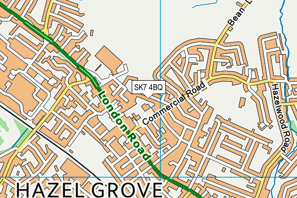 Map of HAZEL GROVE TYRES LTD at district scale
