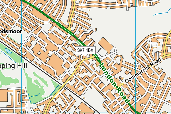 SK7 4BX map - OS VectorMap District (Ordnance Survey)