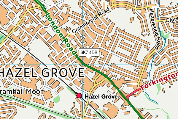 SK7 4DB map - OS VectorMap District (Ordnance Survey)