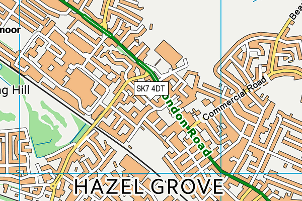 SK7 4DT map - OS VectorMap District (Ordnance Survey)