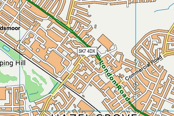 SK7 4DX map - OS VectorMap District (Ordnance Survey)