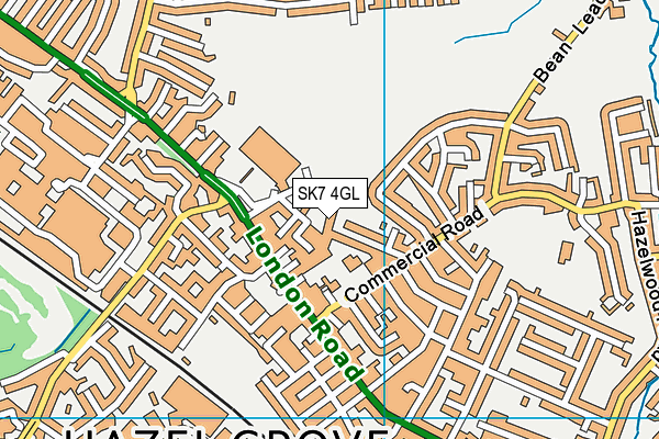 SK7 4GL map - OS VectorMap District (Ordnance Survey)