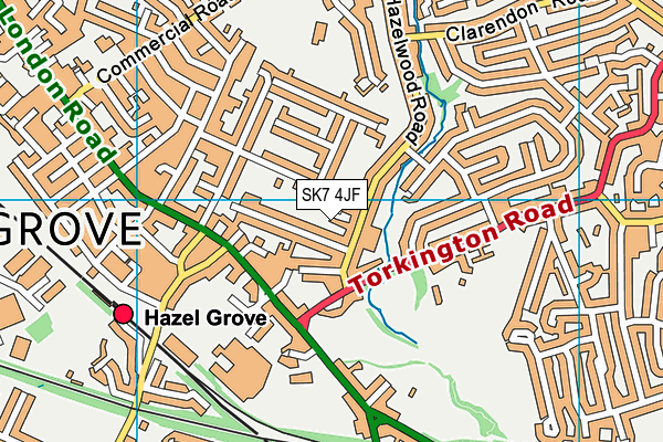 SK7 4JF map - OS VectorMap District (Ordnance Survey)