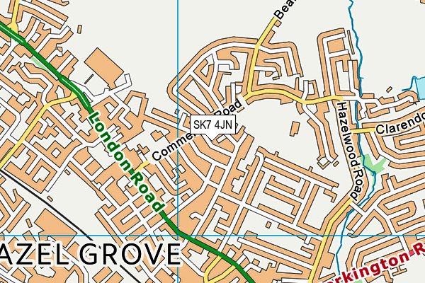 SK7 4JN map - OS VectorMap District (Ordnance Survey)