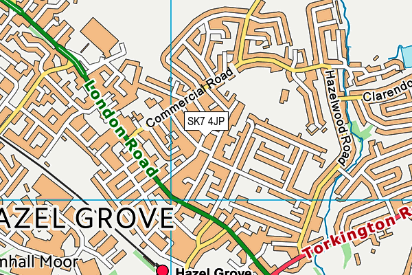 SK7 4JP map - OS VectorMap District (Ordnance Survey)