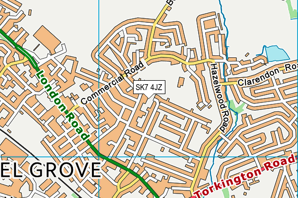 SK7 4JZ map - OS VectorMap District (Ordnance Survey)