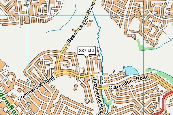 SK7 4LJ map - OS VectorMap District (Ordnance Survey)