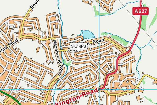 SK7 4PB map - OS VectorMap District (Ordnance Survey)