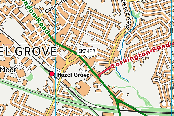 SK7 4PR map - OS VectorMap District (Ordnance Survey)