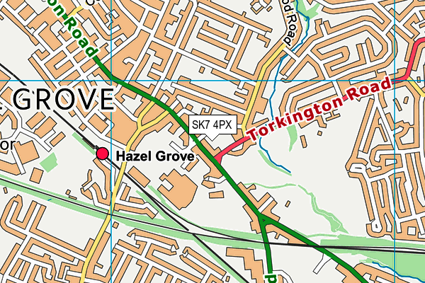 SK7 4PX map - OS VectorMap District (Ordnance Survey)