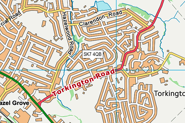 SK7 4QB map - OS VectorMap District (Ordnance Survey)