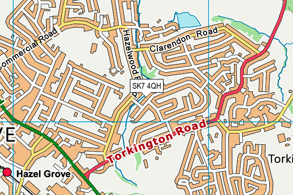 SK7 4QH map - OS VectorMap District (Ordnance Survey)