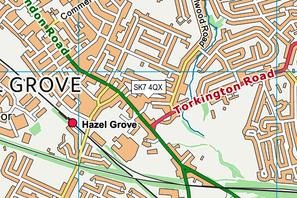 SK7 4QX map - OS VectorMap District (Ordnance Survey)