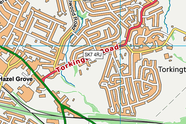 SK7 4RJ map - OS VectorMap District (Ordnance Survey)