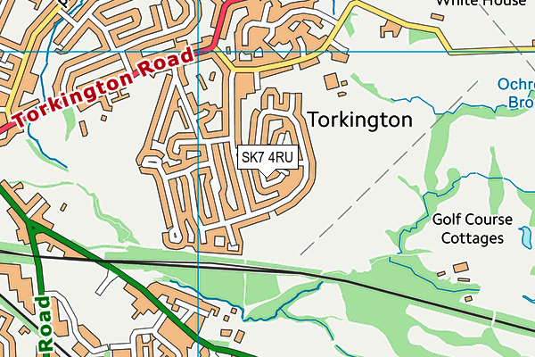 SK7 4RU map - OS VectorMap District (Ordnance Survey)