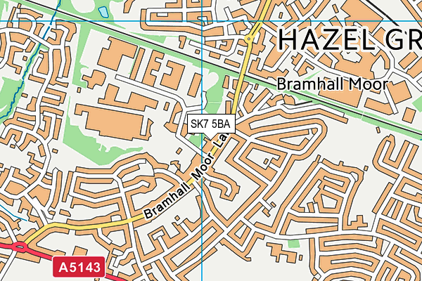 SK7 5BA map - OS VectorMap District (Ordnance Survey)