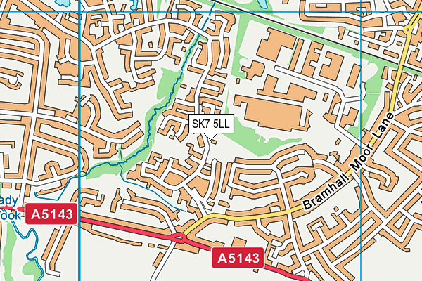 SK7 5LL map - OS VectorMap District (Ordnance Survey)