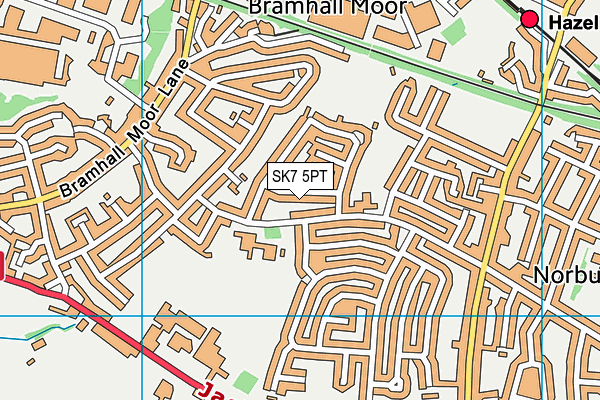 SK7 5PT map - OS VectorMap District (Ordnance Survey)