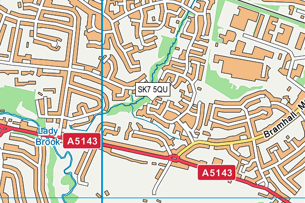 SK7 5QU map - OS VectorMap District (Ordnance Survey)