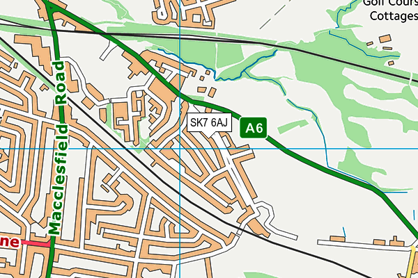 SK7 6AJ map - OS VectorMap District (Ordnance Survey)