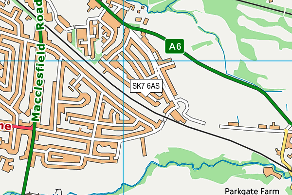 SK7 6AS map - OS VectorMap District (Ordnance Survey)