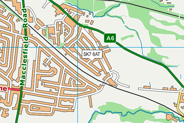 SK7 6AT map - OS VectorMap District (Ordnance Survey)