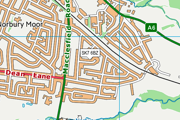 SK7 6BZ map - OS VectorMap District (Ordnance Survey)