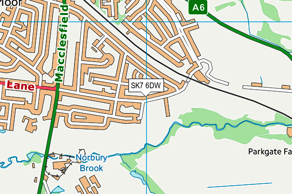 SK7 6DW map - OS VectorMap District (Ordnance Survey)