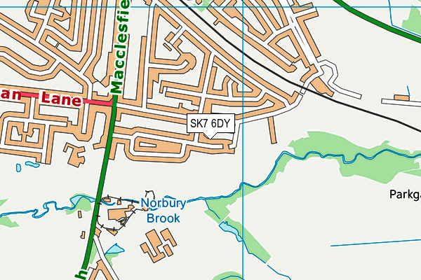 SK7 6DY map - OS VectorMap District (Ordnance Survey)