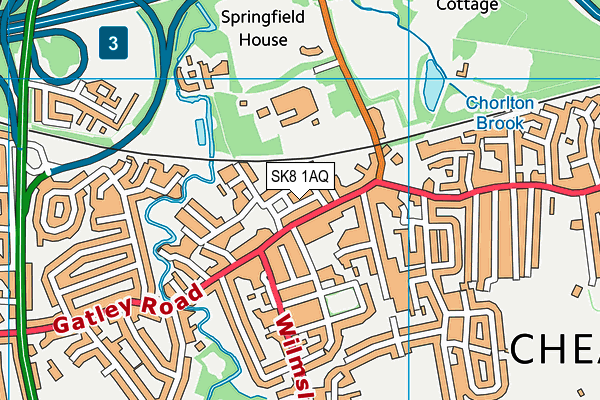 SK8 1AQ map - OS VectorMap District (Ordnance Survey)