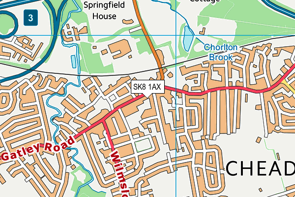Map of OLD CHEADLE BAR LIMITED at district scale