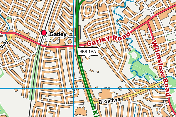 SK8 1BA map - OS VectorMap District (Ordnance Survey)