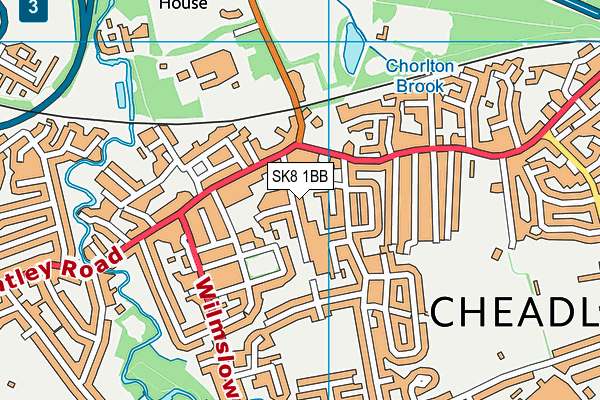 Cheadle Village Primary School map (SK8 1BB) - OS VectorMap District (Ordnance Survey)