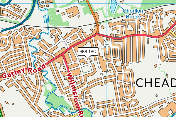 SK8 1BQ map - OS VectorMap District (Ordnance Survey)