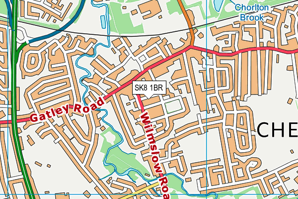 SK8 1BR map - OS VectorMap District (Ordnance Survey)