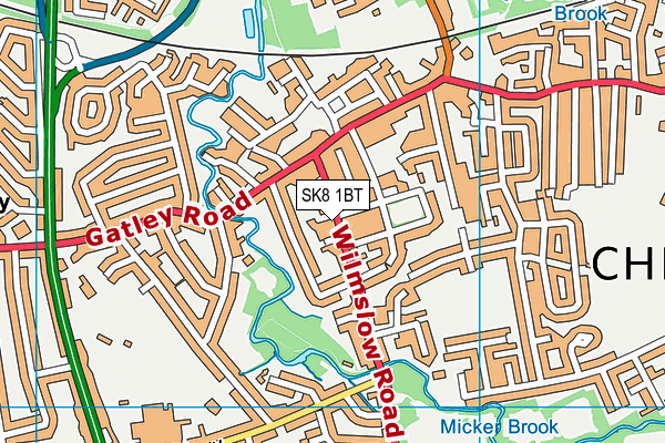 SK8 1BT map - OS VectorMap District (Ordnance Survey)