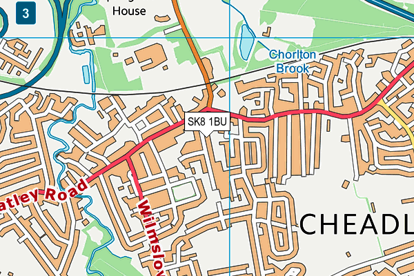 SK8 1BU map - OS VectorMap District (Ordnance Survey)