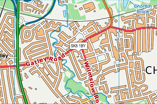 SK8 1BY map - OS VectorMap District (Ordnance Survey)