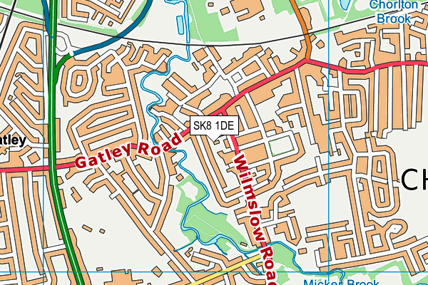 SK8 1DE map - OS VectorMap District (Ordnance Survey)