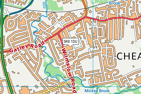 SK8 1DU map - OS VectorMap District (Ordnance Survey)