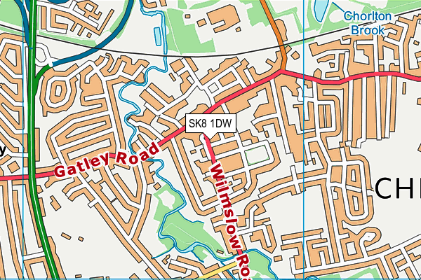 SK8 1DW map - OS VectorMap District (Ordnance Survey)