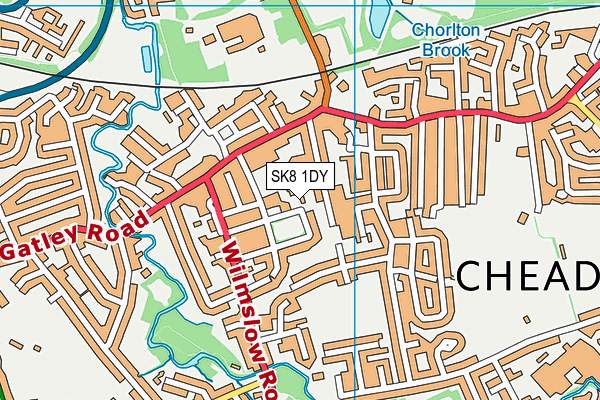 SK8 1DY map - OS VectorMap District (Ordnance Survey)