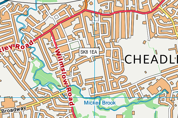 SK8 1EA map - OS VectorMap District (Ordnance Survey)