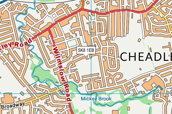 SK8 1EB map - OS VectorMap District (Ordnance Survey)