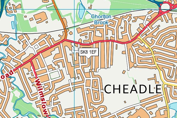 SK8 1EF map - OS VectorMap District (Ordnance Survey)