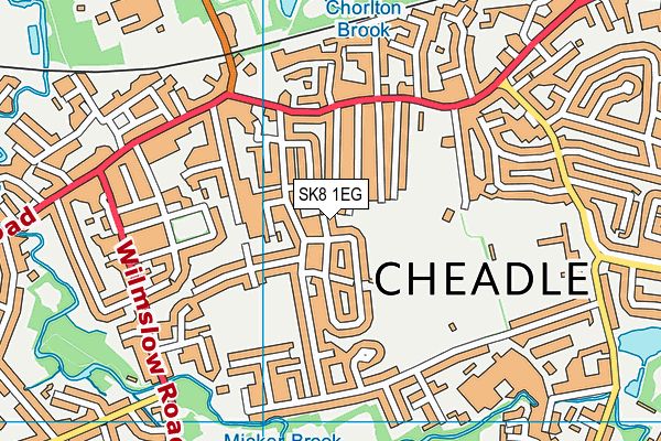 SK8 1EG map - OS VectorMap District (Ordnance Survey)