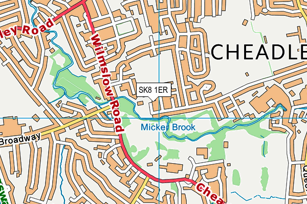 SK8 1ER map - OS VectorMap District (Ordnance Survey)