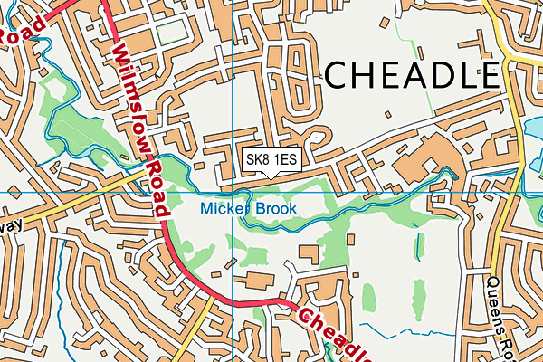 SK8 1ES map - OS VectorMap District (Ordnance Survey)