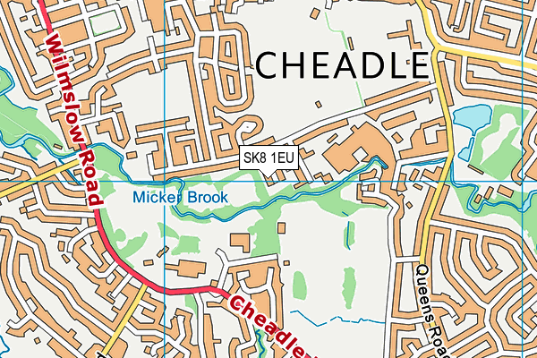 SK8 1EU map - OS VectorMap District (Ordnance Survey)