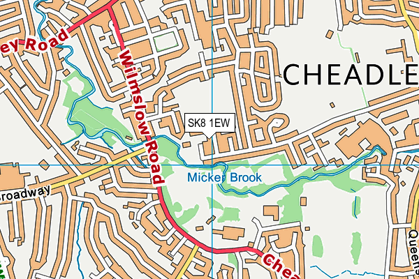 SK8 1EW map - OS VectorMap District (Ordnance Survey)